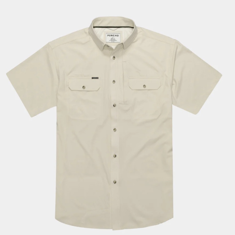 Tan Poncho Men's Shirt Slim Fit Large NWT